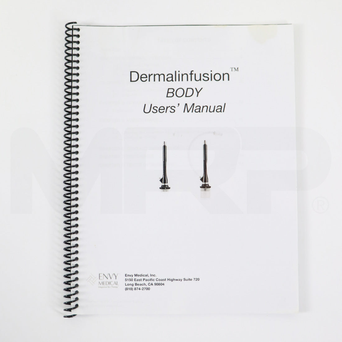 2016 Envy Medical SilkPeel DermalInfusion Body Handpiece Operator User Manual