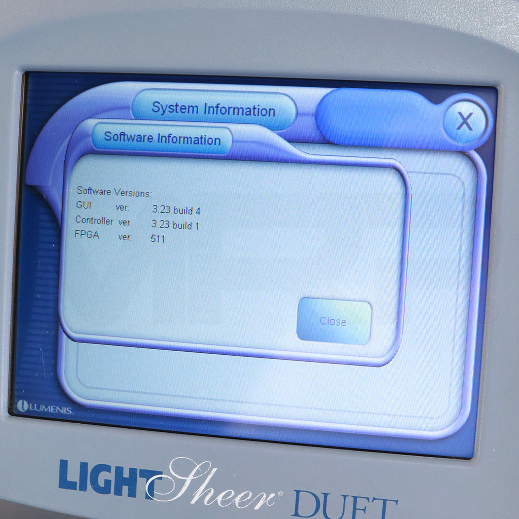 2013 Lumenis LightSheer Duet System Screen