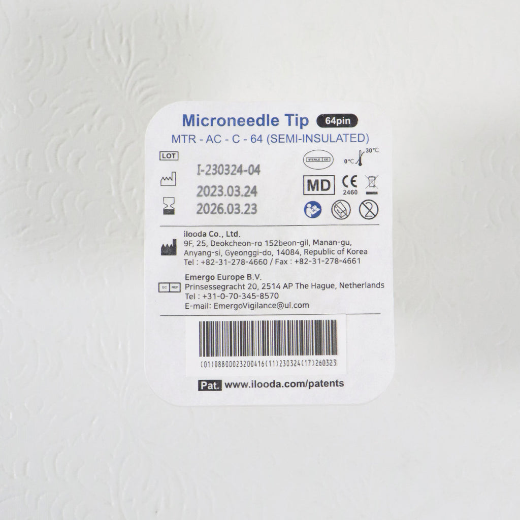 Ilooda SecretRF Microneedle Tip 64-Pin Semi-Insulated MTR-AC-C-64 3pk 03/2026