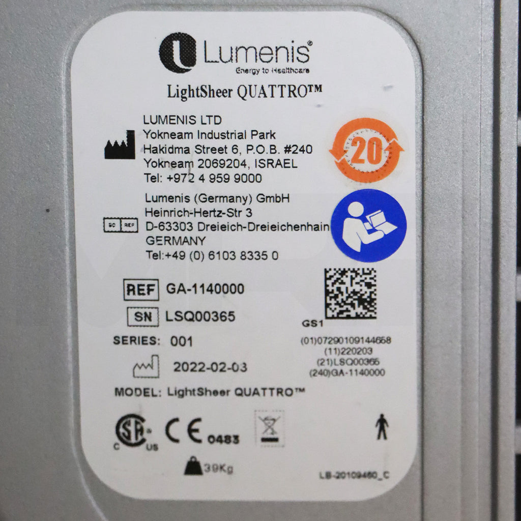 2022 Lumenis LightSheer Quattro Diode Laser Hair Removal System