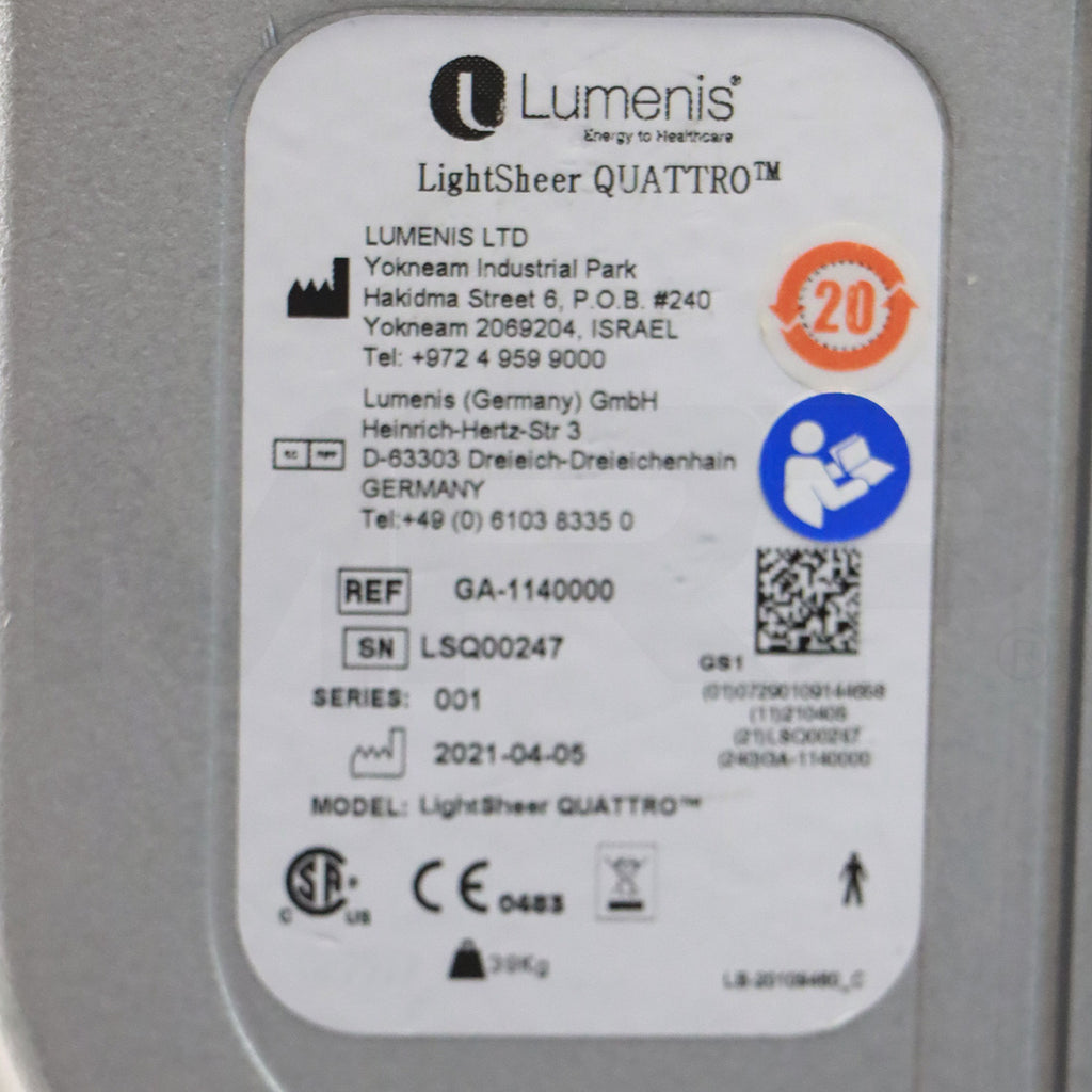 2021 Lumenis LightSheer Quattro Diode Laser Hair Removal System