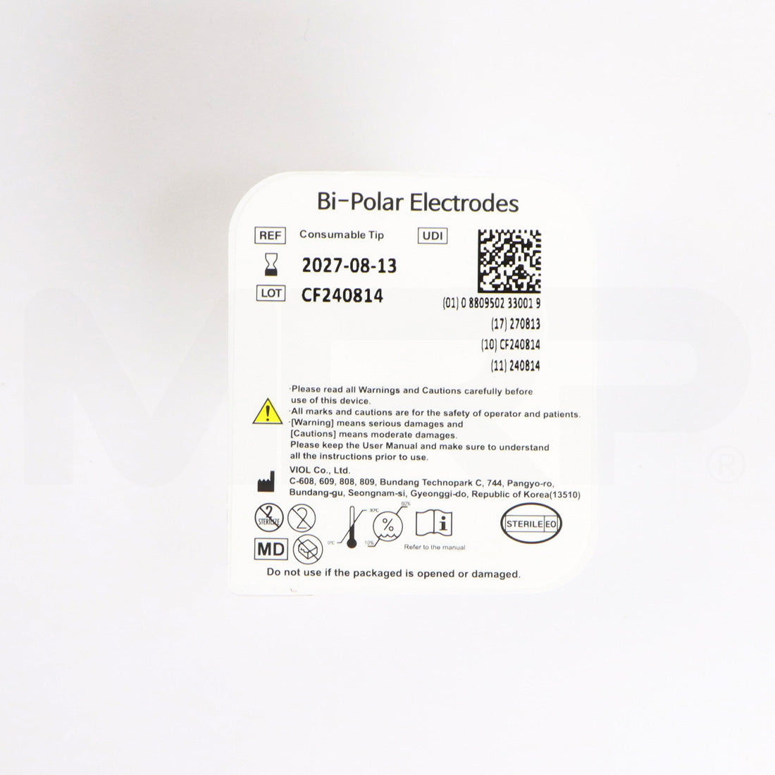Viol Bi-Polar Electrode Consumable Tip Back