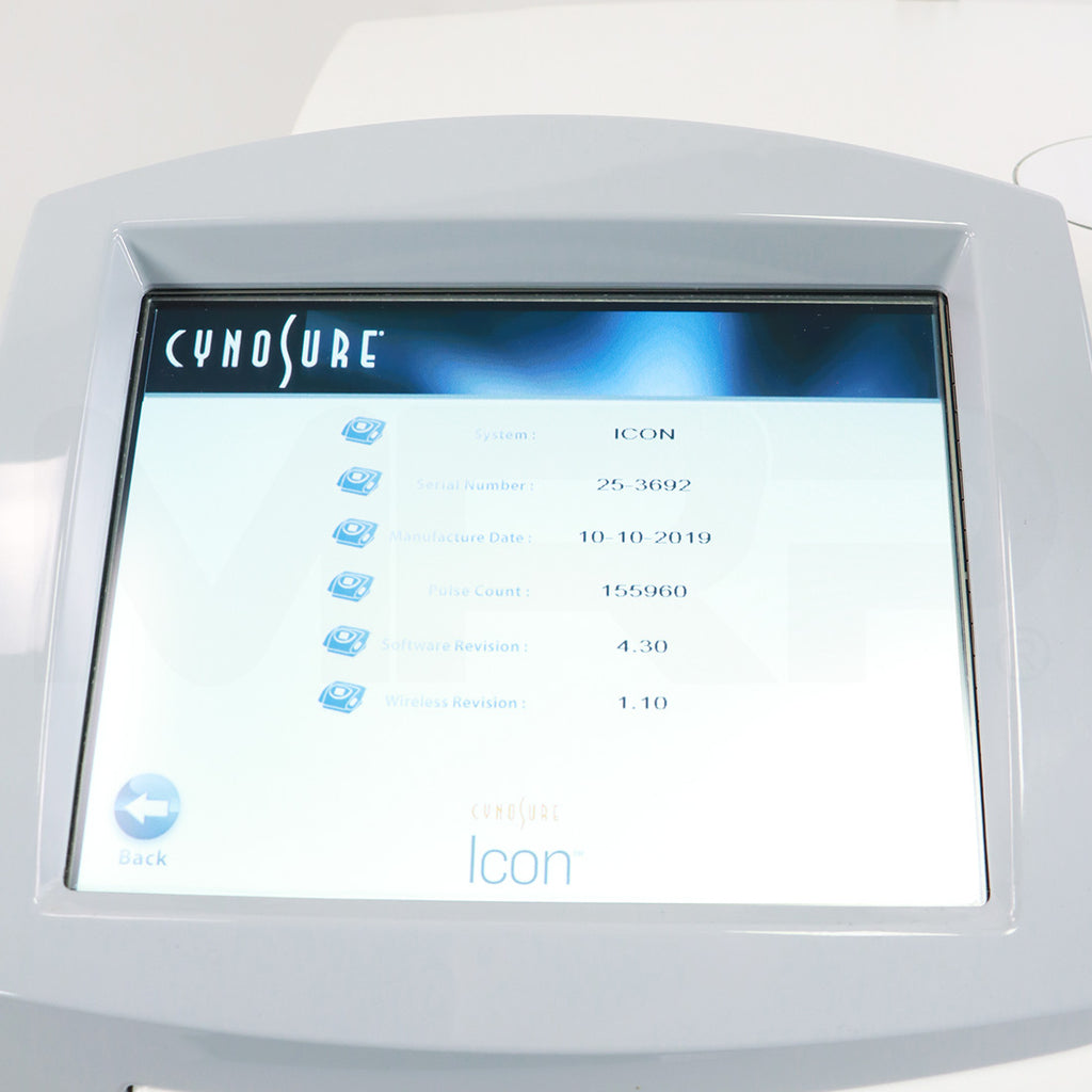 2019 Cynosure Palomar Icon System Screen