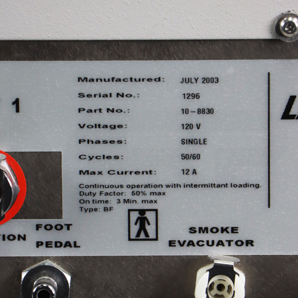 2003 Laserscope Aura i System Serial