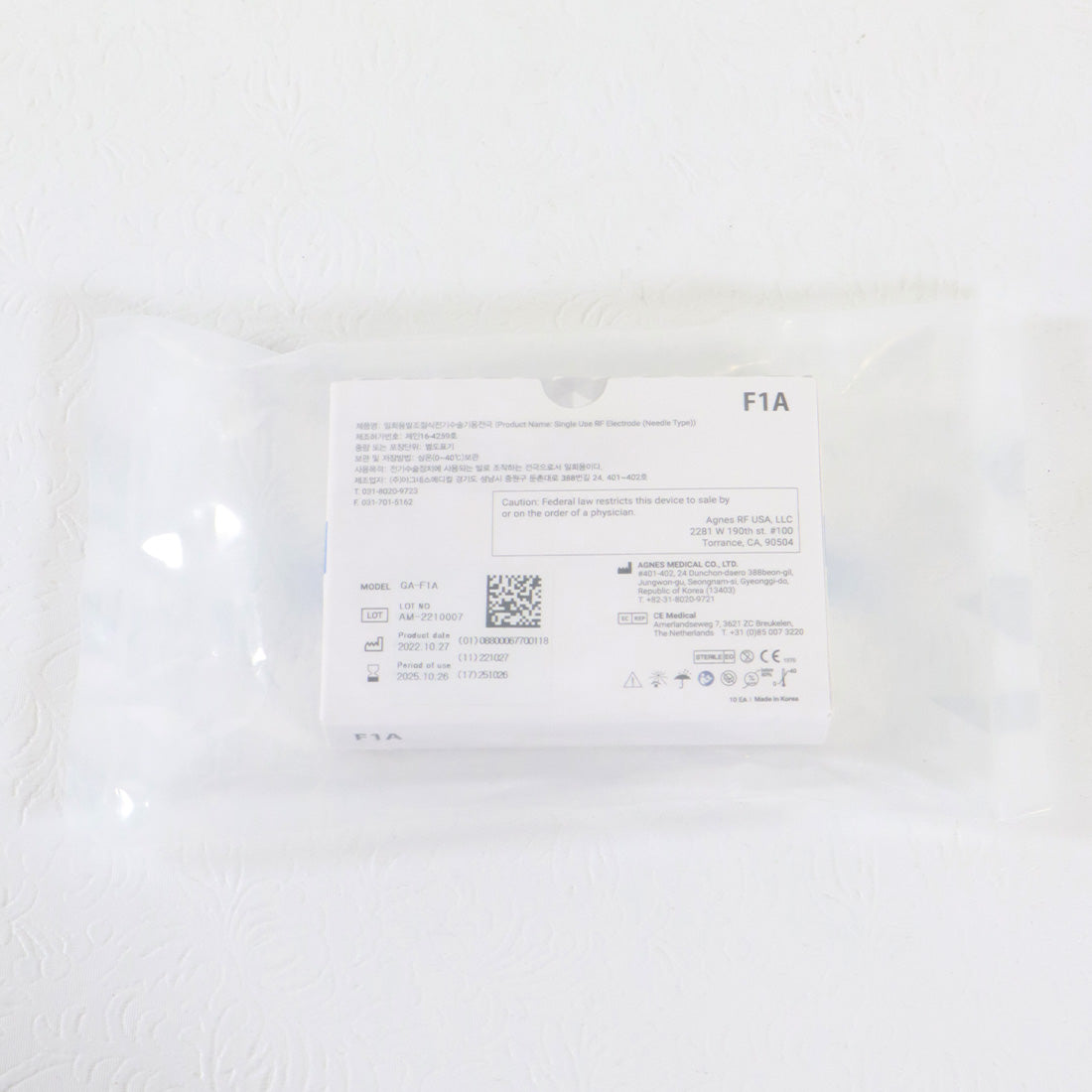 Agnes Medical RF Electrode Type Model F1A 10x Micro-Insulated Needle EXP 10/2025