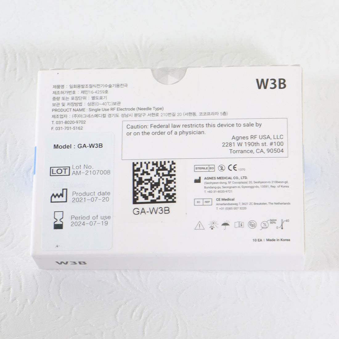 Agnes Medical RF Electrode Type Model W3B 10x Micro-Insulated Needle EXP 07/2024