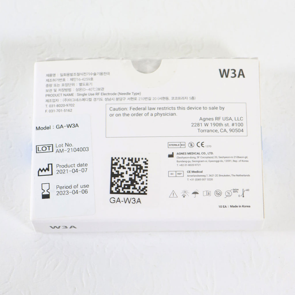 Agnes Medical RF Electrode Type Model W3A 9x Micro-Insulated Needle EXP 04/2023