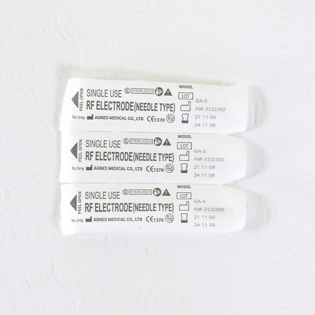 Agnes Medical RF Electrode Needle Type Micro-Insulated Model GA-S 3pc