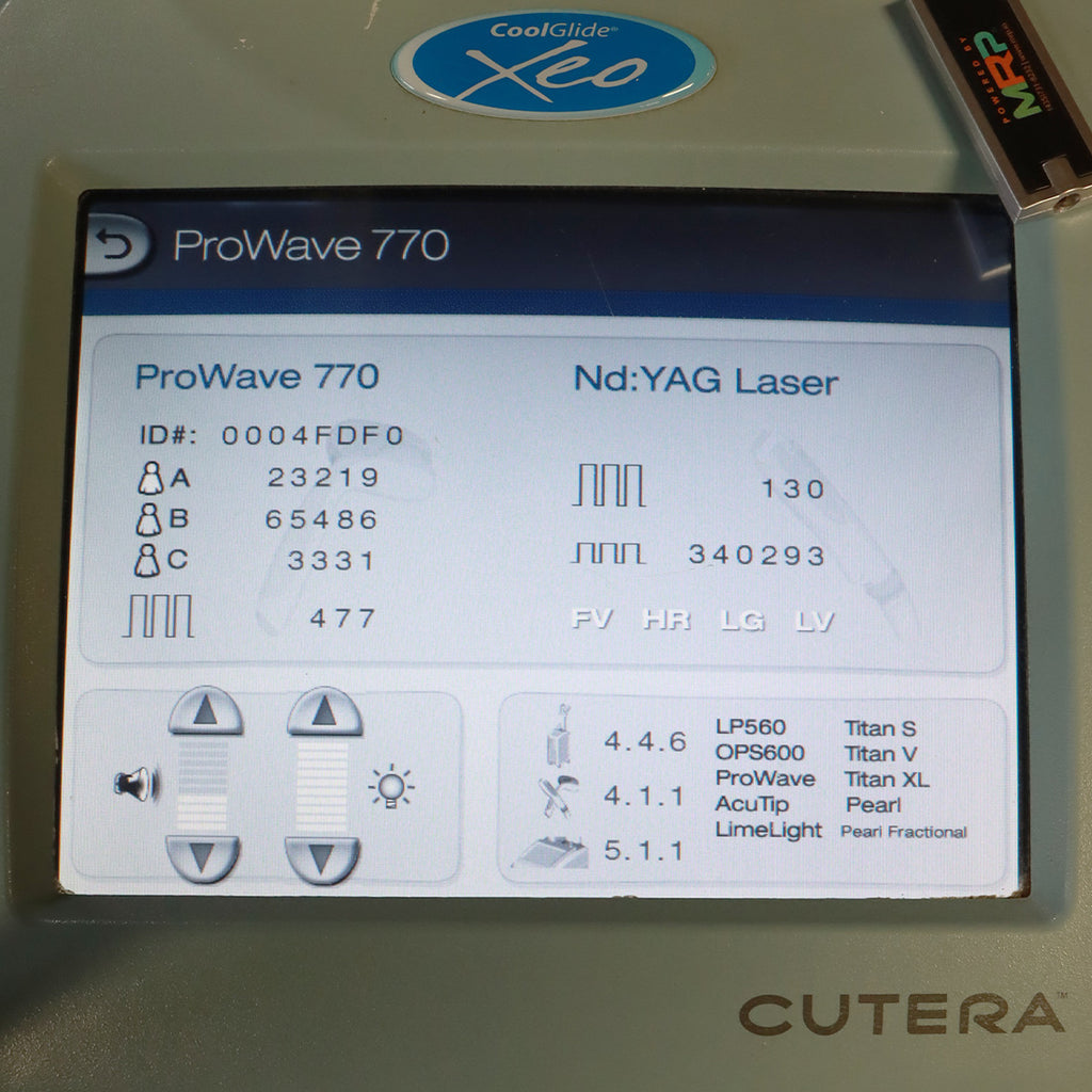 Cutera Coolglide Xeo Laser Nd Yag 1064nm Skin Rejuvenation System US110XEO