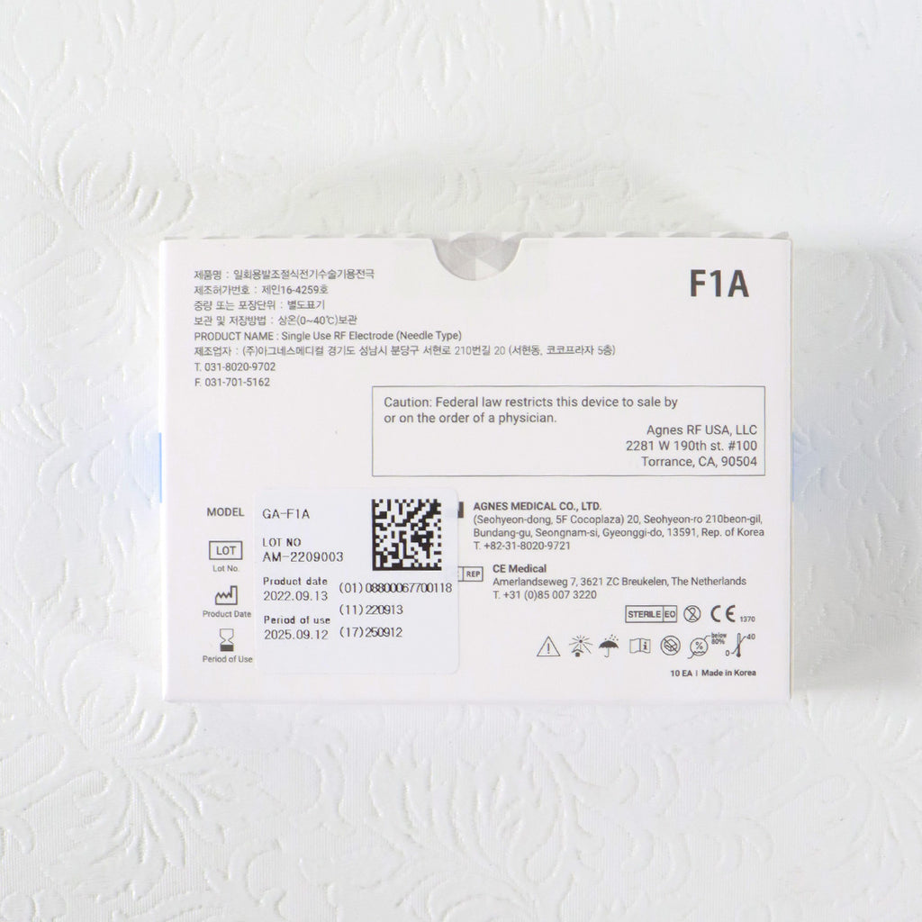 Agnes Medical RF Electrode Needle Single Use x10 Pack GA-F1A Exp 09/2025