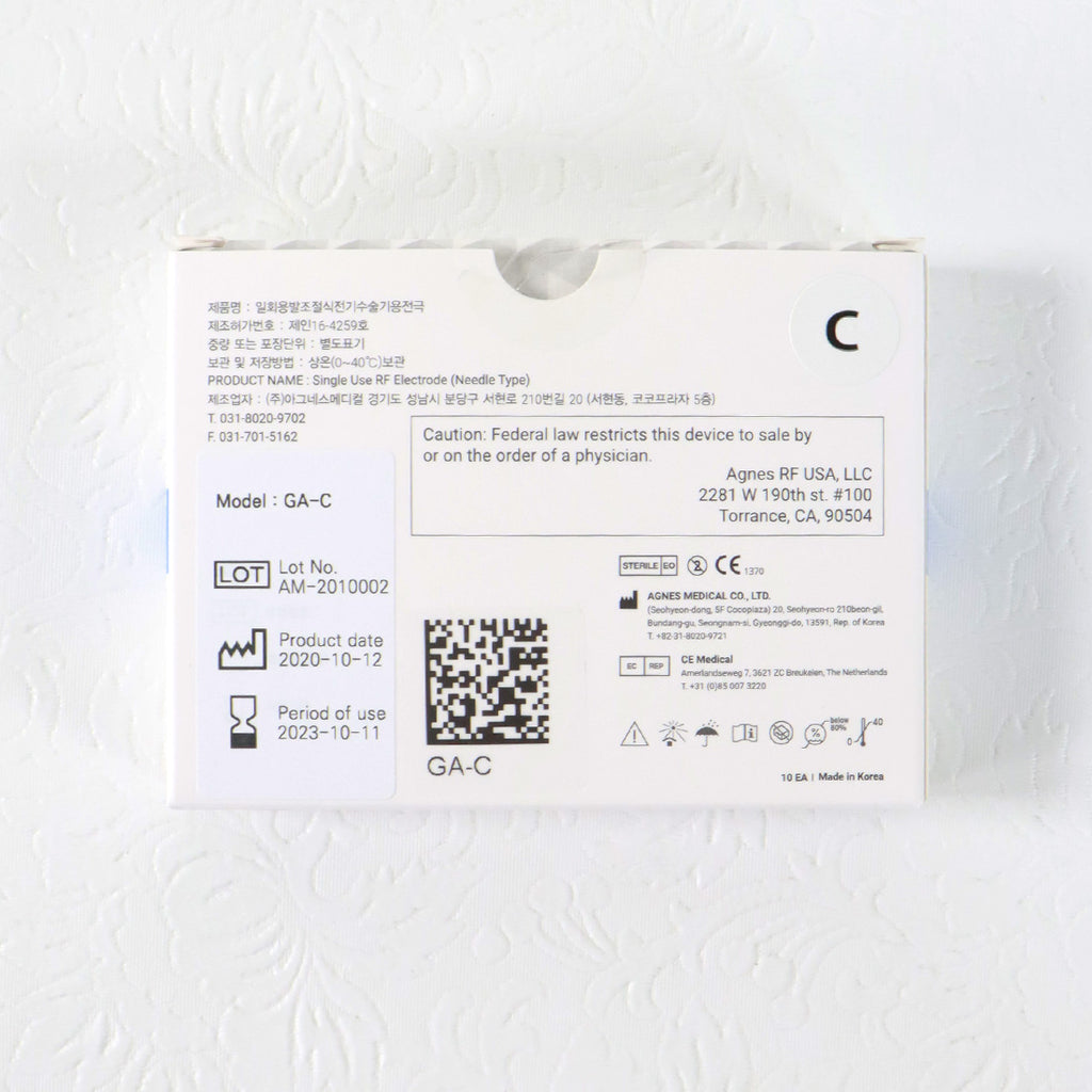 Agnes Medical RF Electrode Needle Type Model GA-C Micro-Insulated x9 Pcs Exp 10/2023