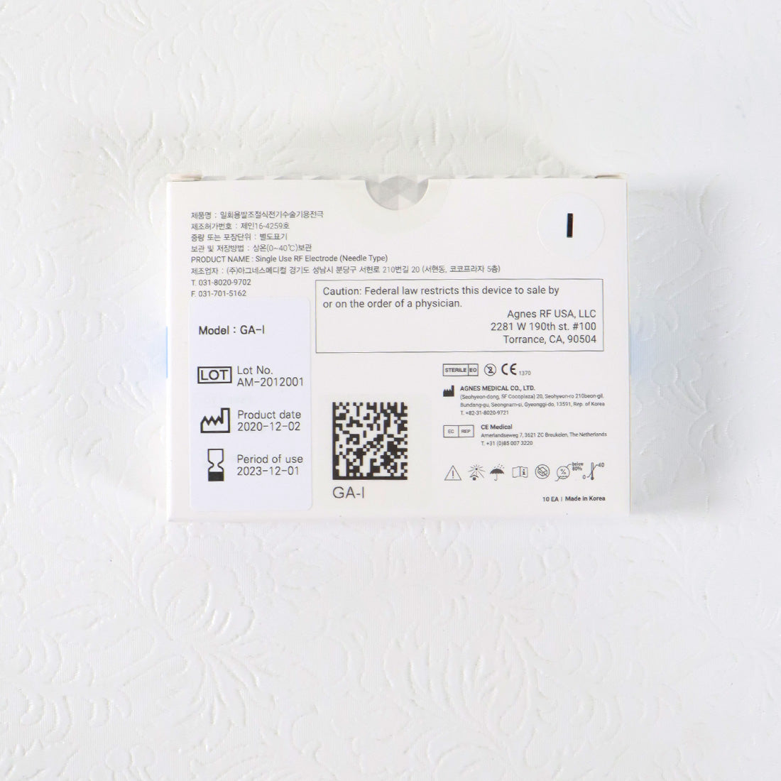 Agnes Medical RF Electrode Type Model GA-I 10x Micro-Insulated Needle EXP 12/23