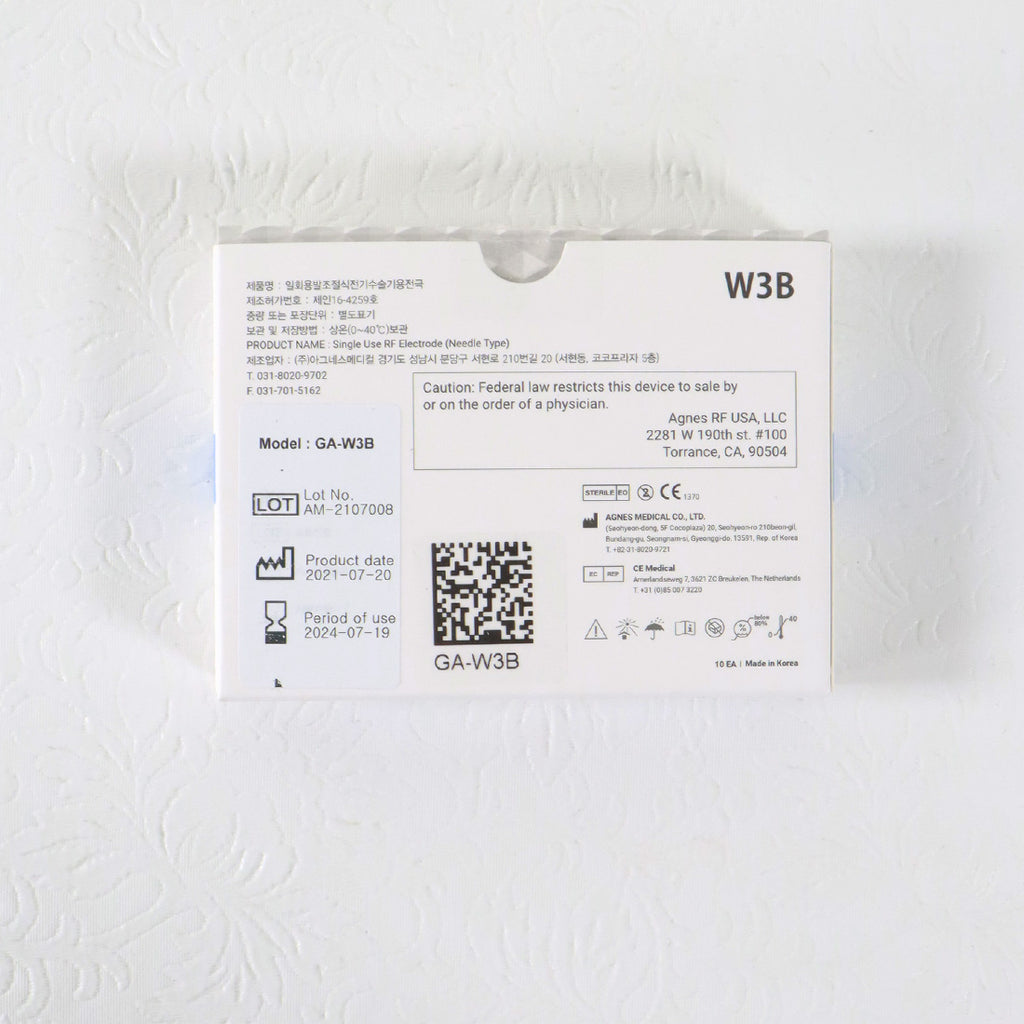AGNES Medical RF Electrode Type Model GA-W3B 3x EXP 07/2024