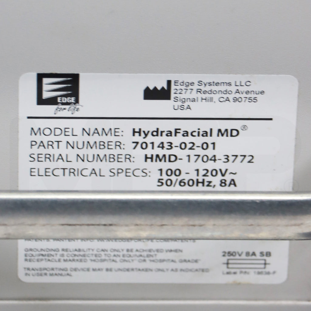 2017 Edge Systems Hydrafacial Skin Treatment Hydradermabrasion 70143