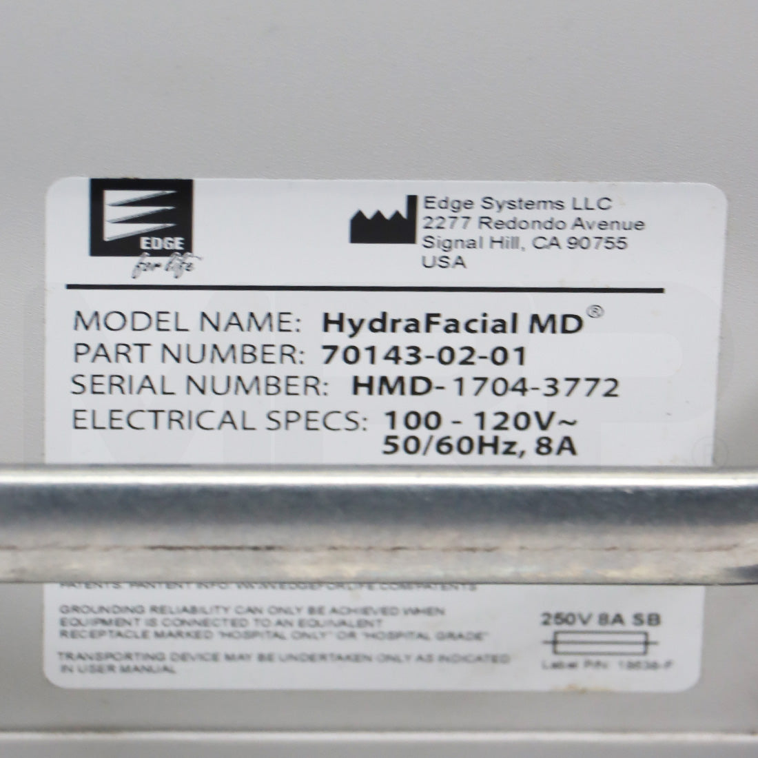 2017 Edge Systems Hydrafacial Skin Treatment Hydradermabrasion 70143