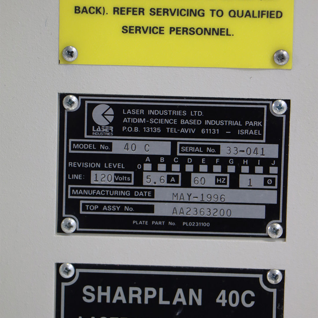 1996 Lumenis Sharplan Silktouch 40c Laser Co2 Laser System