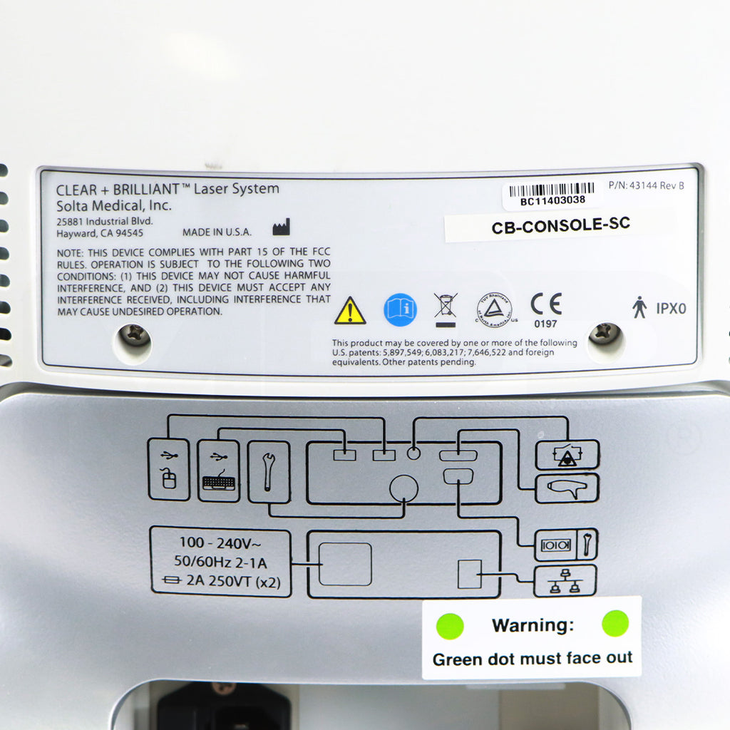 2011 Solta Clear + Brilliant Laser System Serial