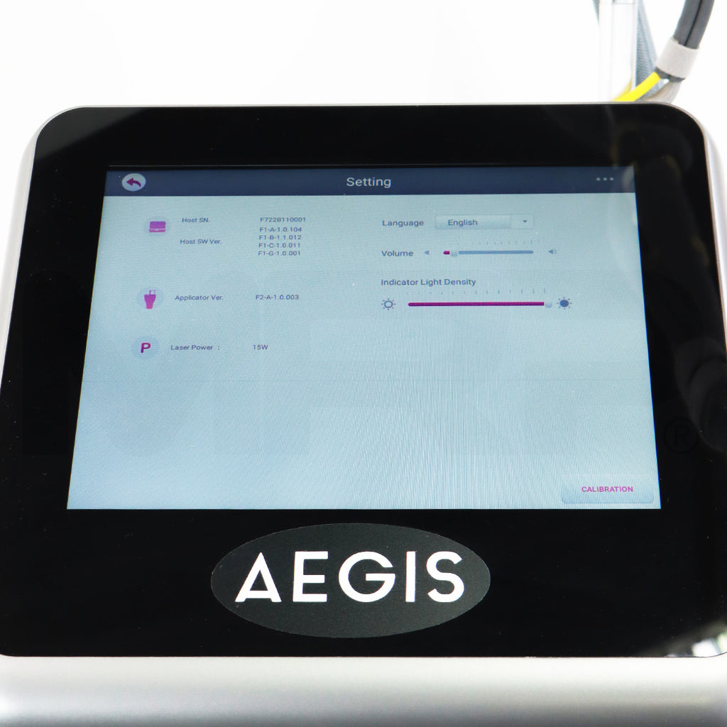 2022 Wingderm Perigee Renuva Aegis System Info Screen