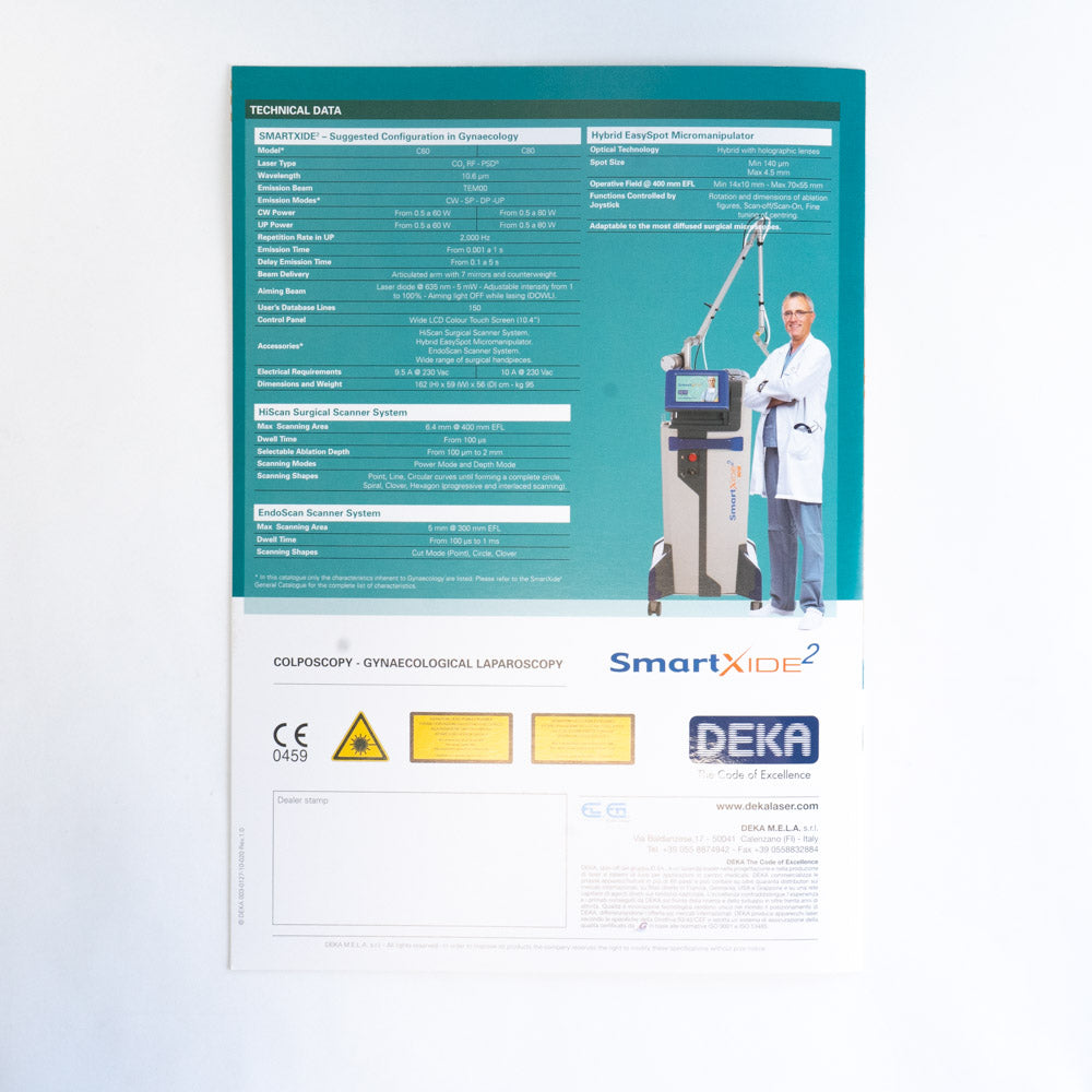DEKA Smartxide 2 Handpiece System Information Marketing Booklet Qty 2