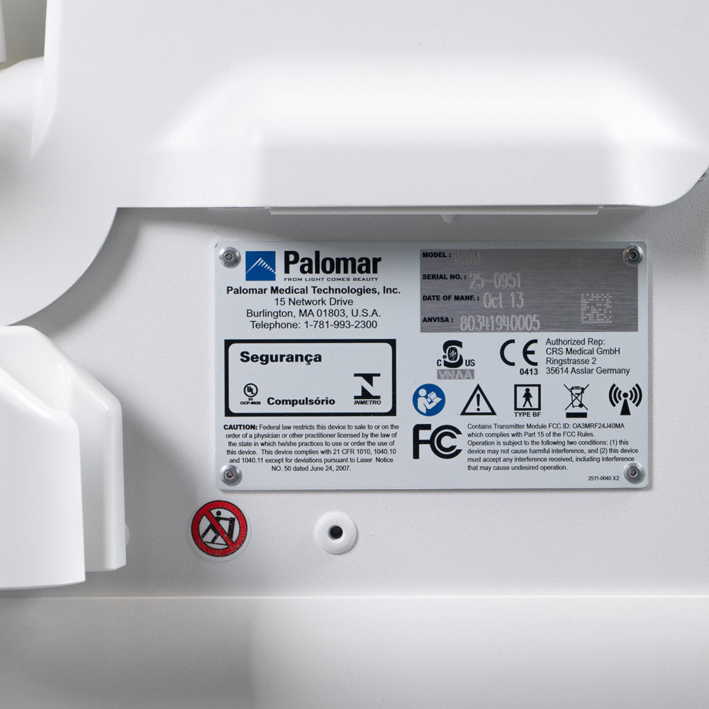 2013 Palomar Icon Laser System IPL w/3 Handpieces Max R Max Ys G MaxR MaxG MaxYS