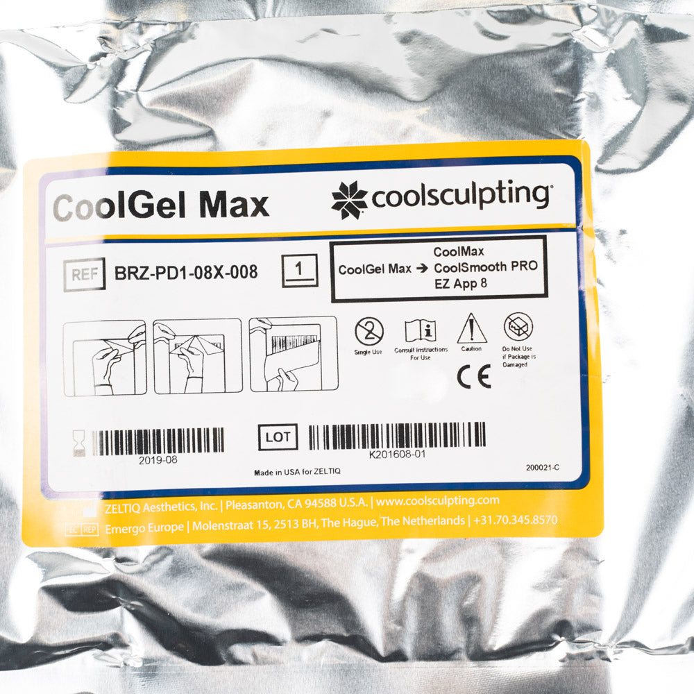 ZELTIQ CoolGel Max CoolSculpting CoolSmooth BRZ-PD1-08X-008 Cool Gel (x8Pcs)