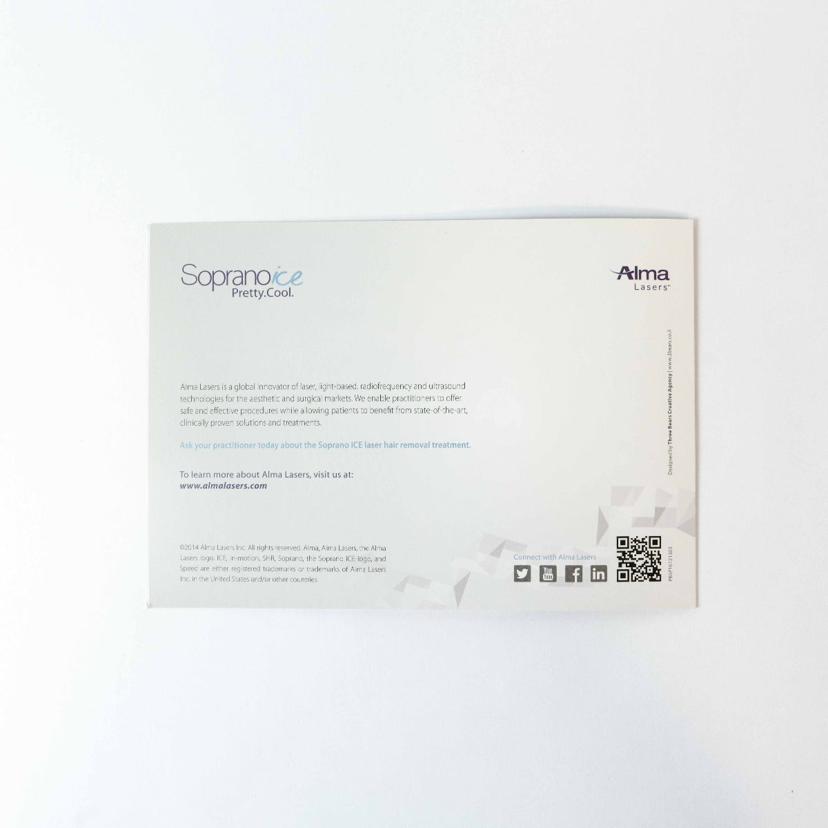 Alma 2014 Soprano ICE Laser Customer Marketing Info & System Overview Booklet 8 Pack