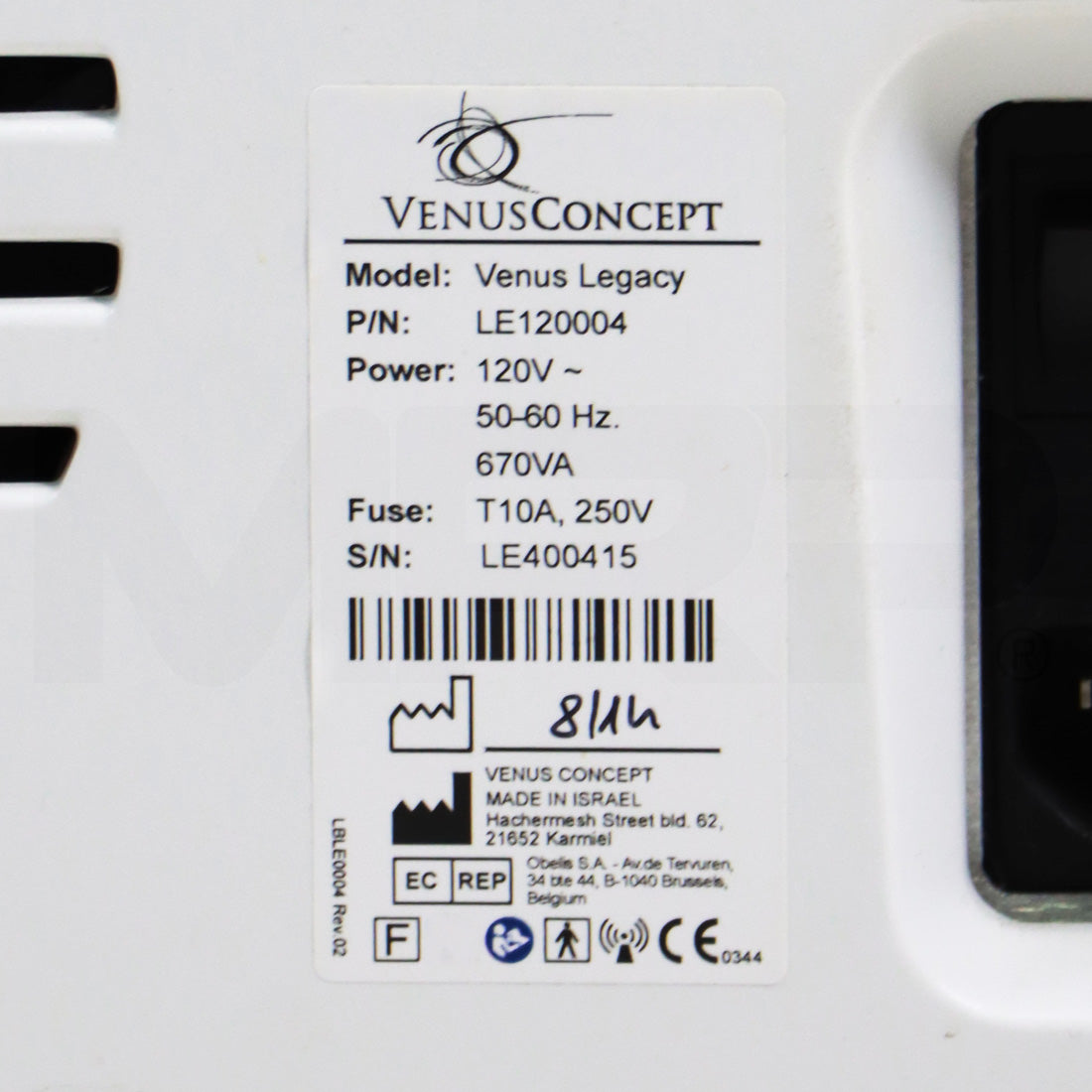 2014 VenusConcept Venus Legacy System Serial