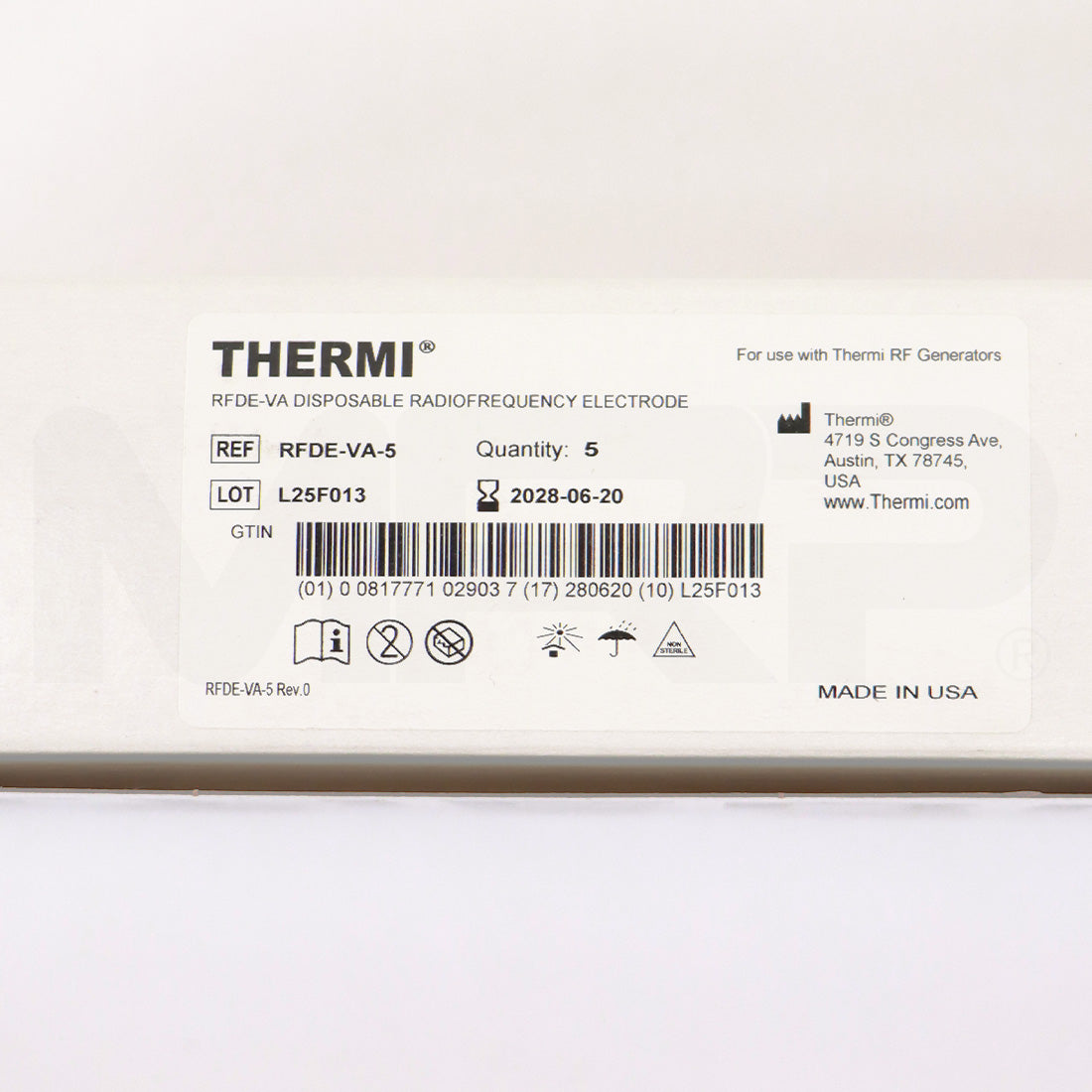 ThermiRF RFDE-VA-5 Disposable RF Electrodes Probe 5pk EXP 2028