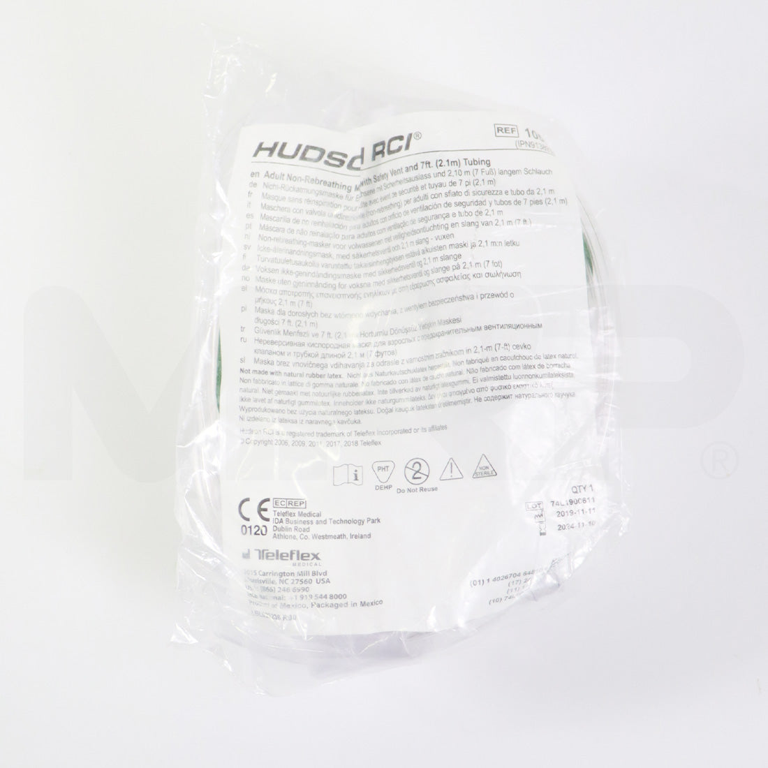 Hudson RCI Adult Non-Breathing Mask with Safety Vent