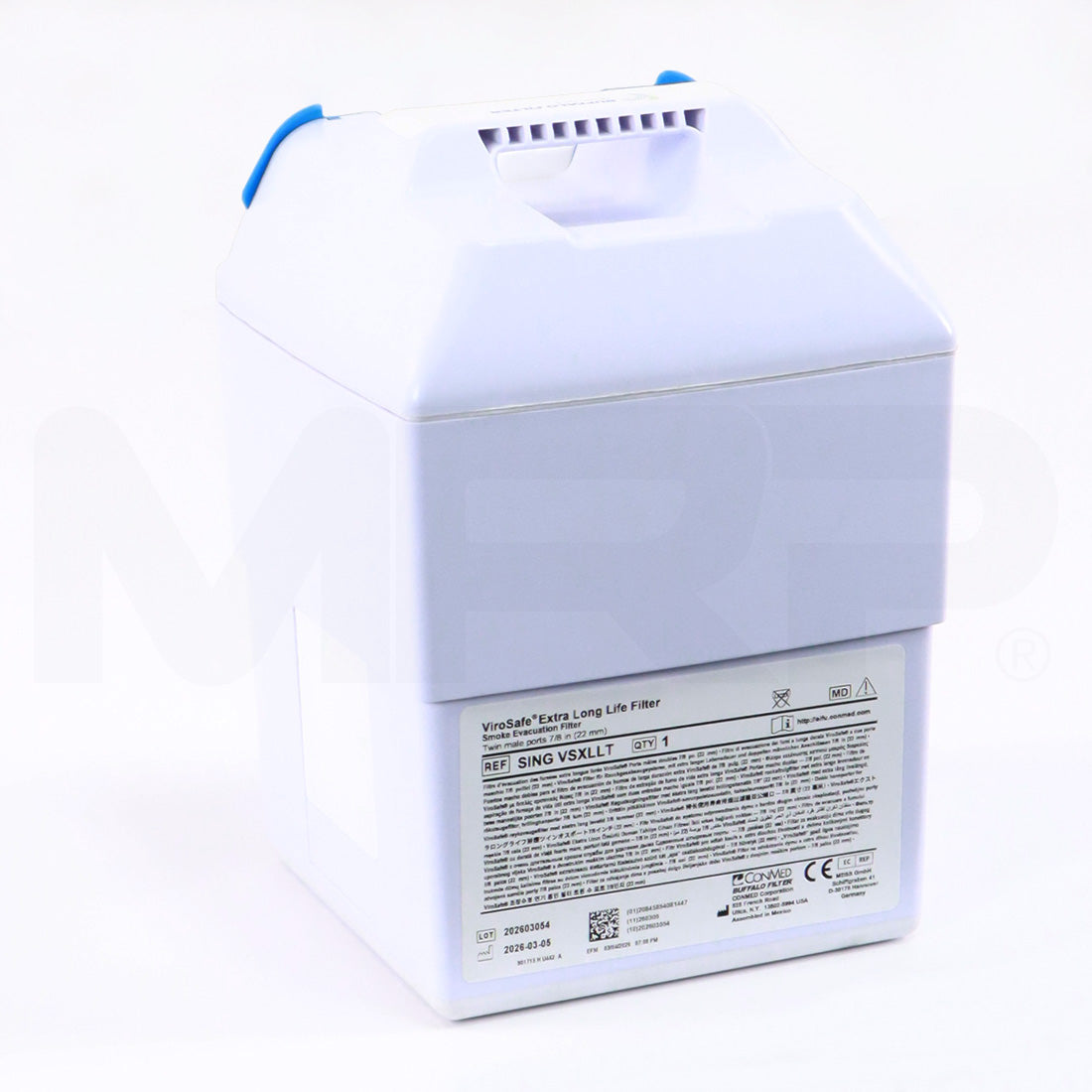 ConMed Buffalo Filter ViroSafe Extra Long Life Twin Port Filter Back