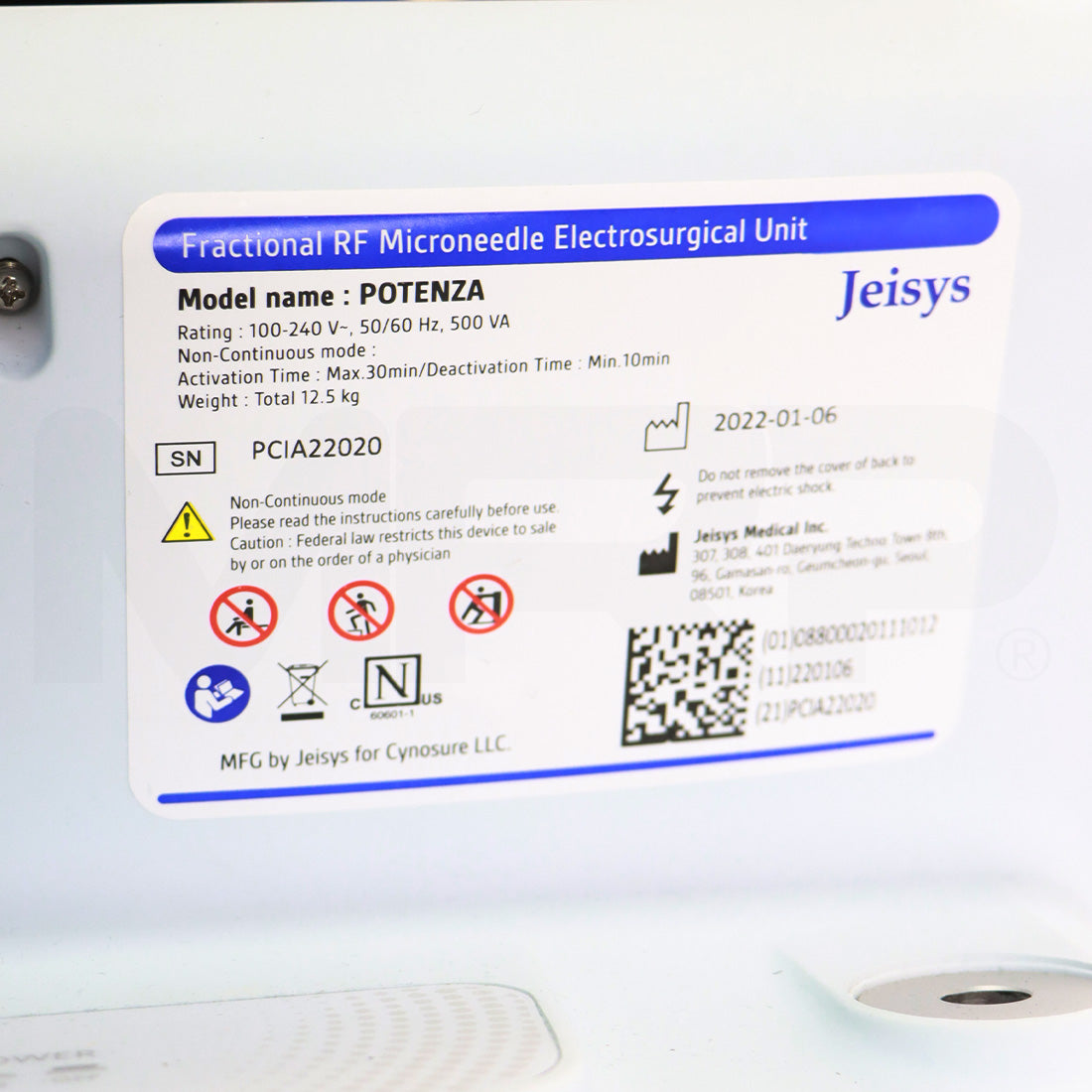 2022 Jeisys Cynosure Potenza RF Microneedling System