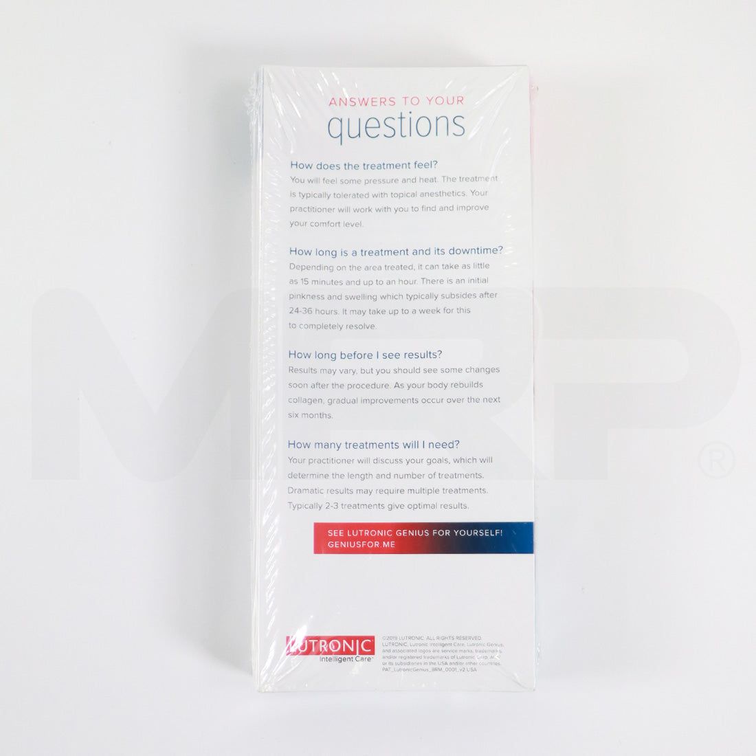 Lutronic Genius RF "Intelligent Anti Aging" Office Marketing Brochures x50 Pack
