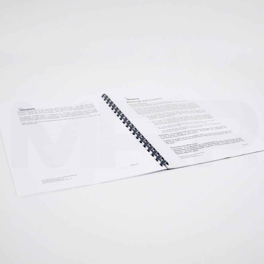 Pharos EX-308 Excimer Laser Operation Manual for Psoriasis and Vitiligo