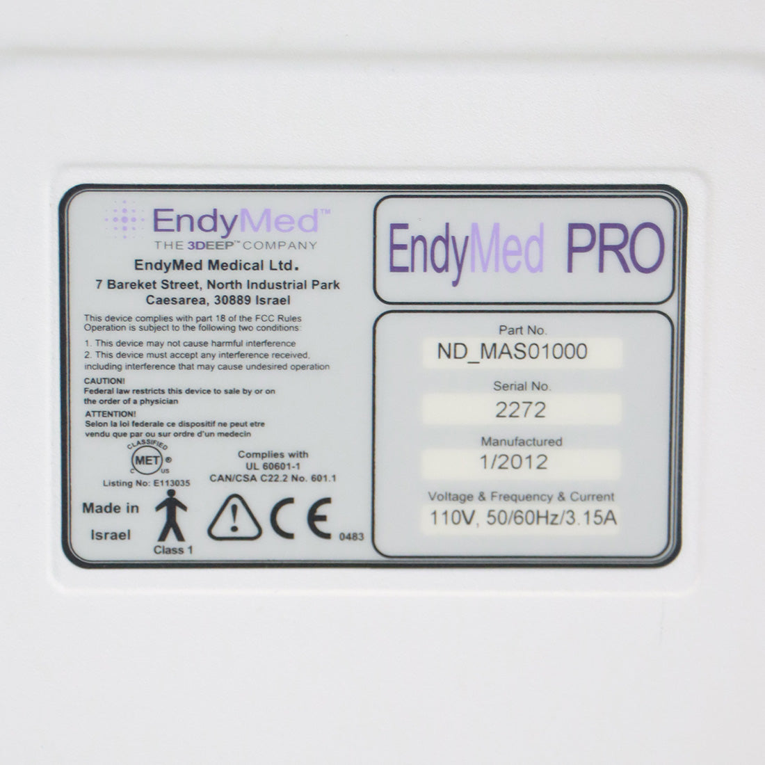 2012 EndyMed PRO 3DEEP Body Contour System Intensif Large Small Fine FSR Shaper