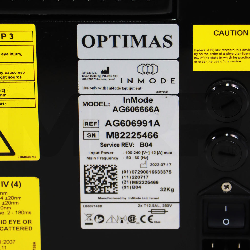 2022 InMode Optimas System Serial