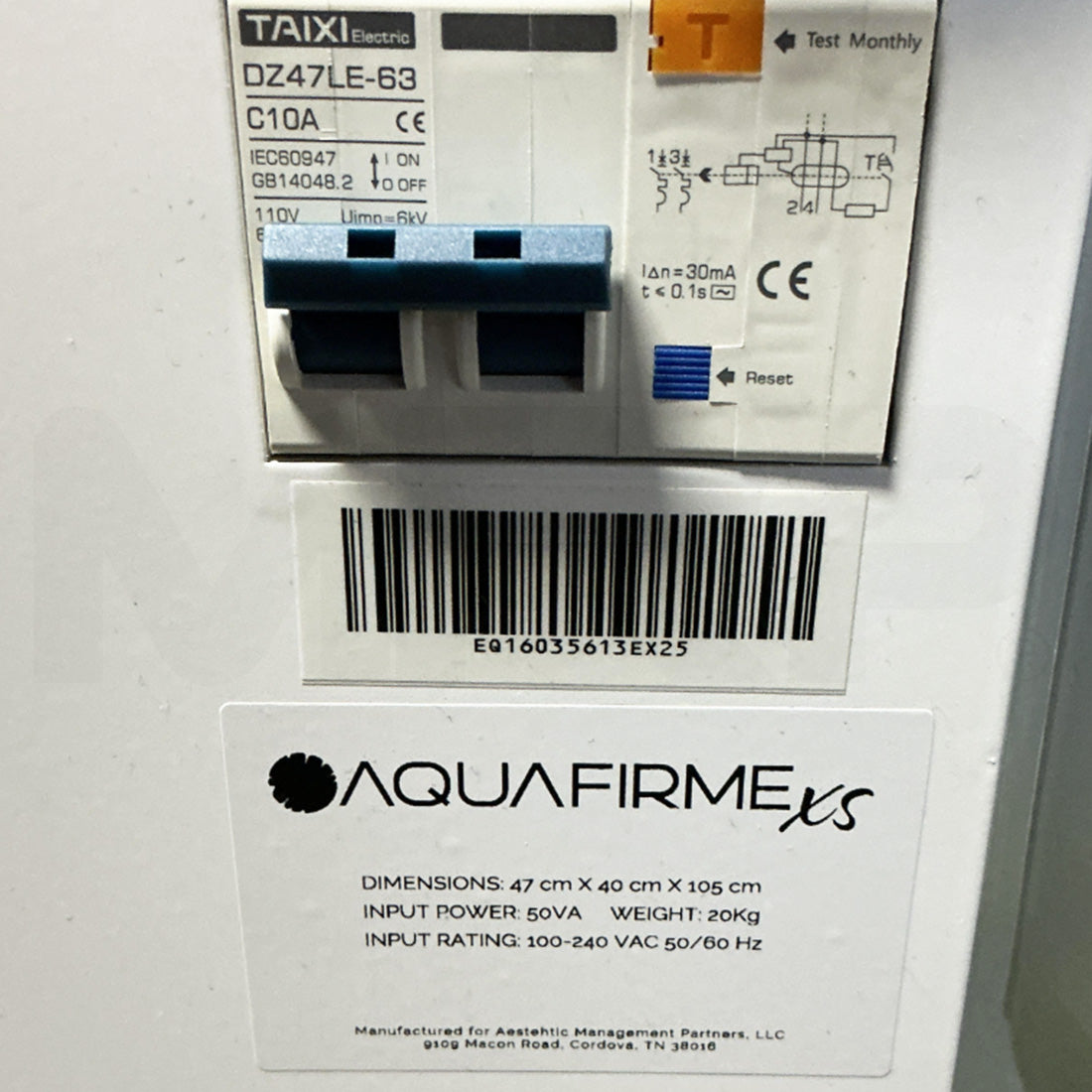 AMP AquafirmeXS System Serial