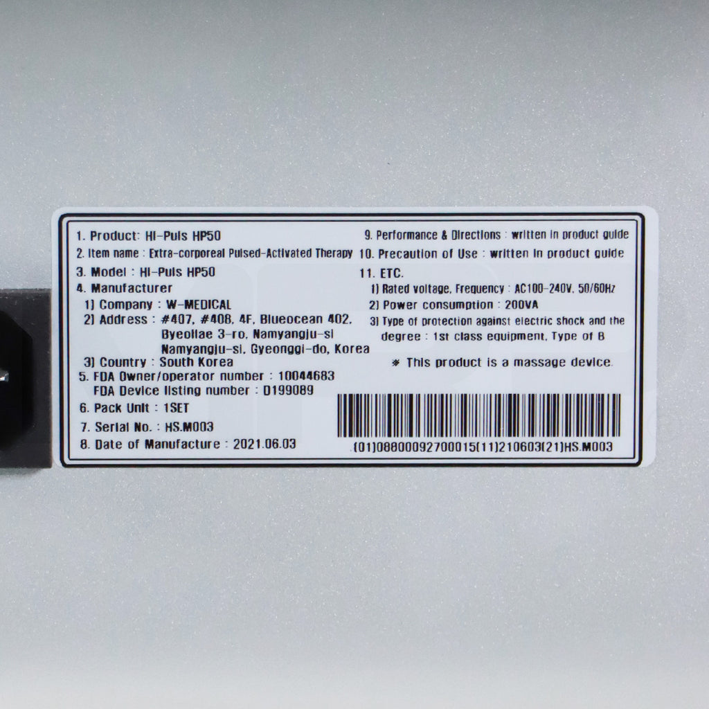 The Miracle Wave HI-Puls HP50 Acoustic Sound Wave Therapy System