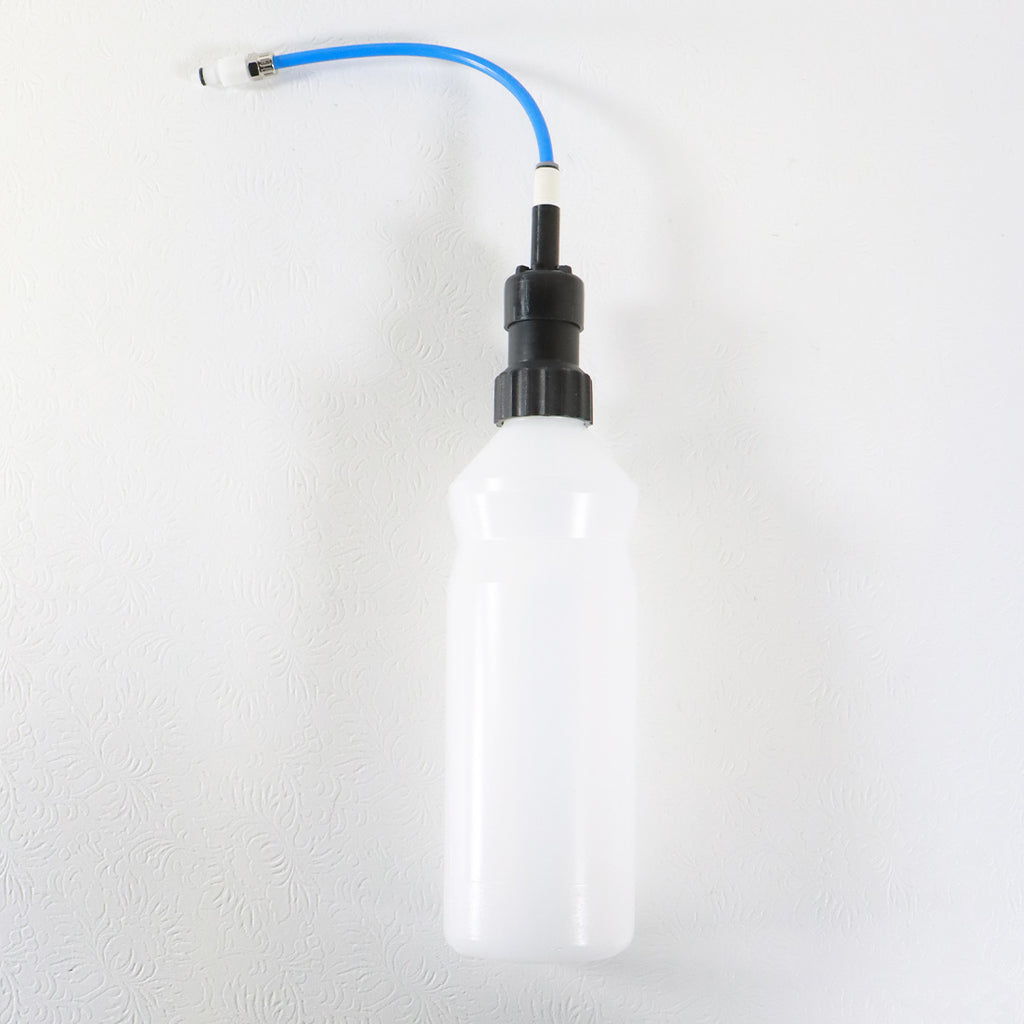 Clear Fill Drain Bottle with Blue Non-Drip Coupling Aesthetic Lasers