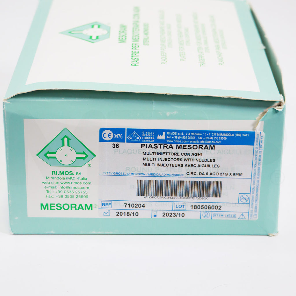 Piastra Mesoram 5 Needle Injector Plate Piastramesoram 710204 EXP 2023 - 24 Pack