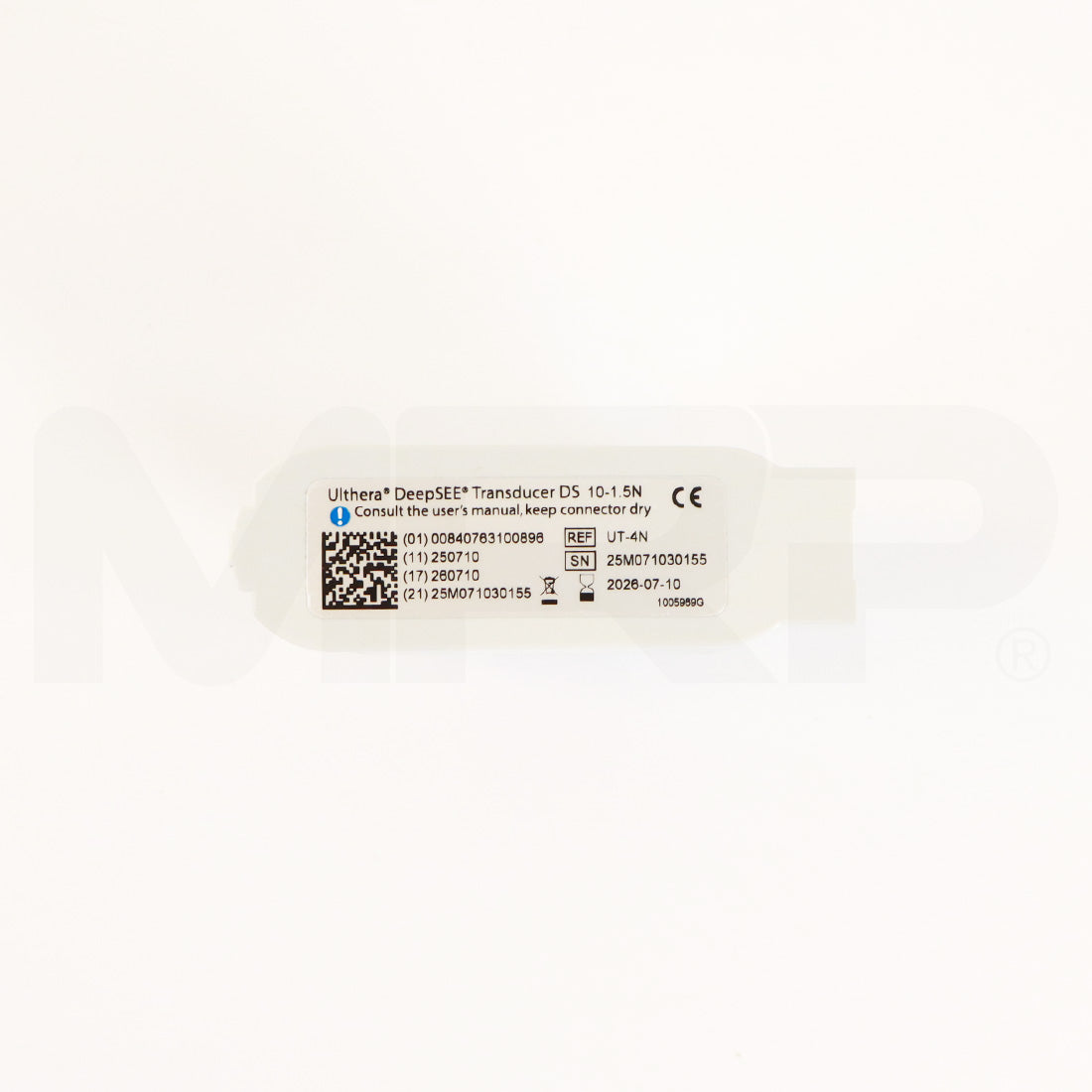 Ulthera DeepSEE DS 10-1.5N Narrow Orange Transducer Label