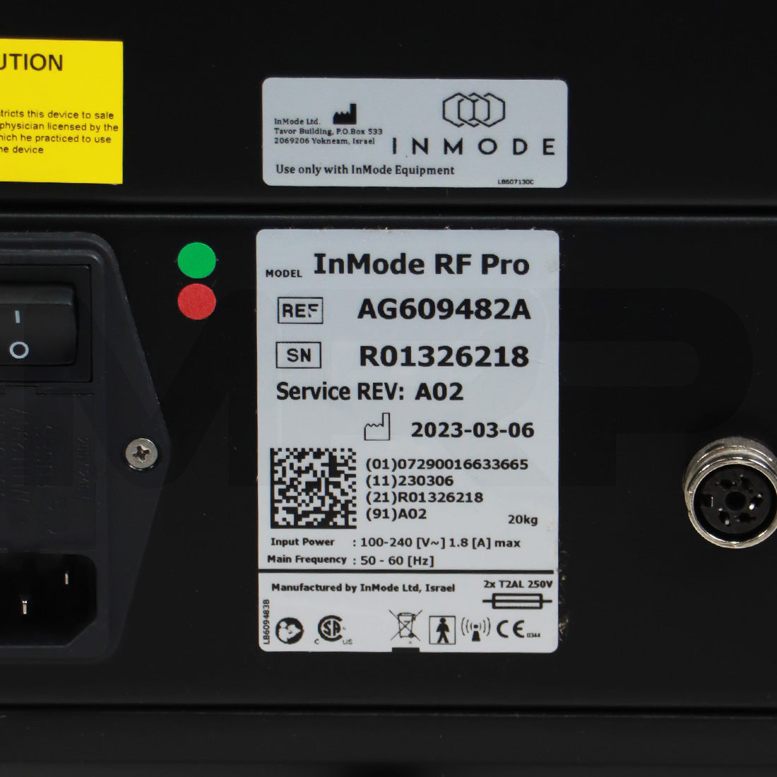 2023 InMode RF Pro System Serial