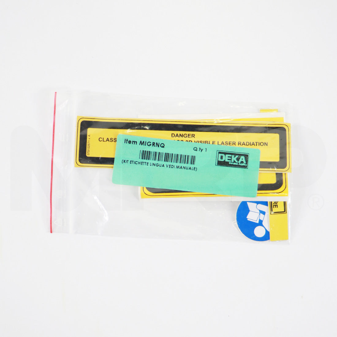 Deka Class 4 Laser Aperture and Radiation Warning Sticker Pack x6 Pieces