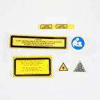 Deka Class 4 Laser Aperture and Radiation Warning Sticker Pack x6 Pieces