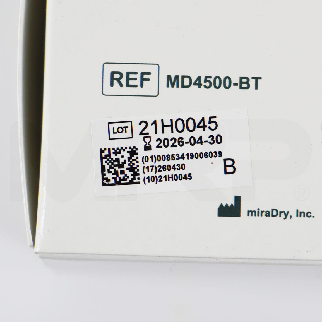 MiraDry Biotip Hyperhidrosis Reduction Bio Tip MD4500-BT EXP 04/30/2026