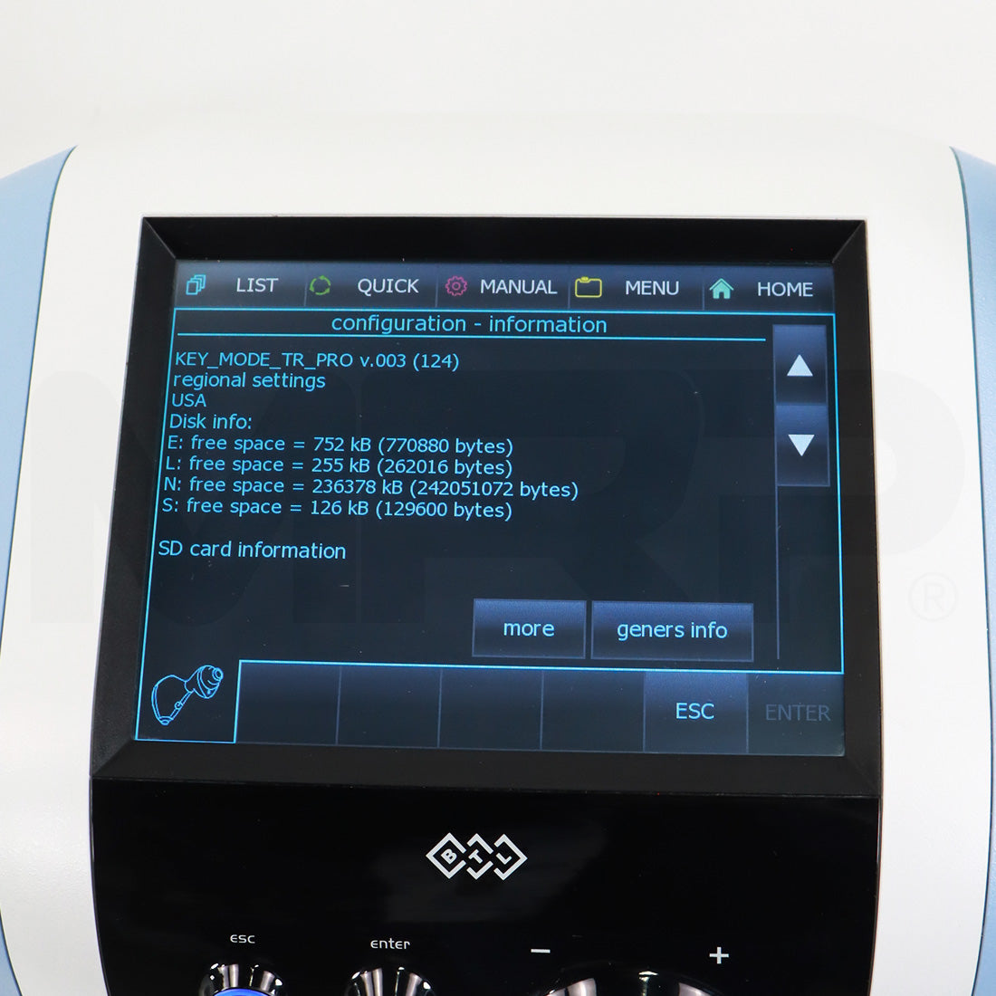 2021 BTL EMTone System Info Screen