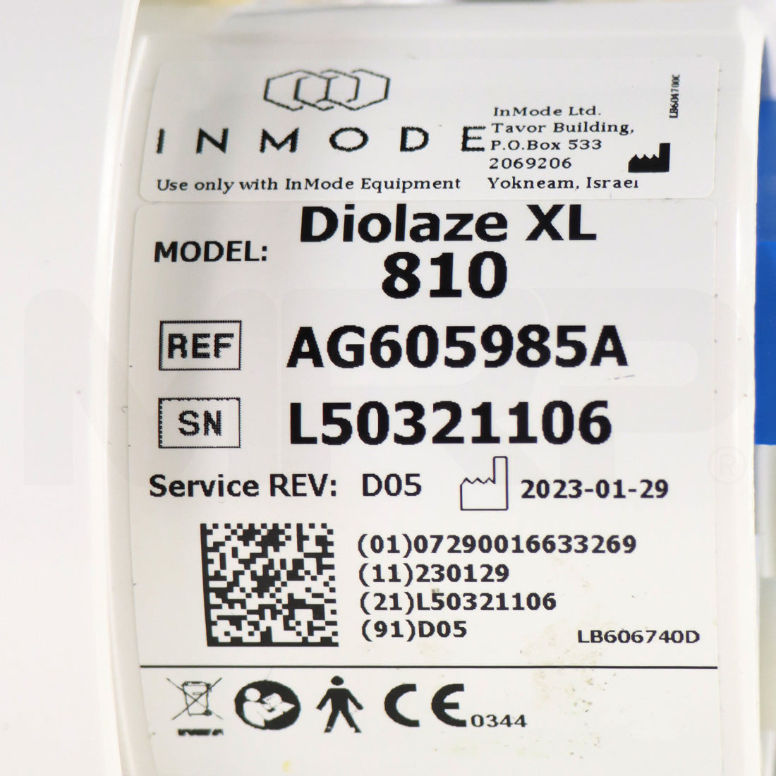 2020 InMode Optimas System Diolaze XL 810 Handpiece Serial