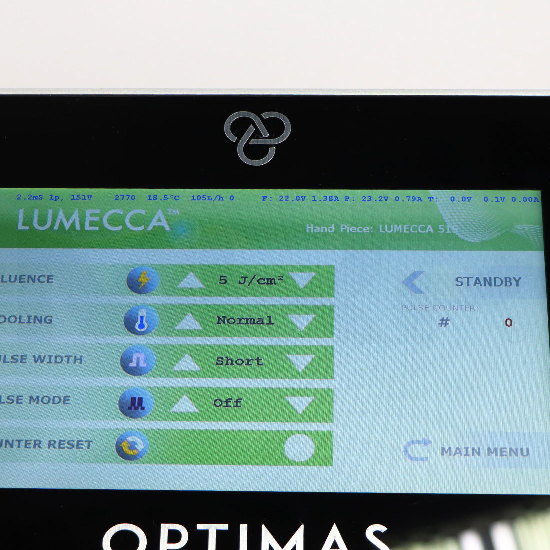 2020 InMode Optimas System Lumecca 515 Screen