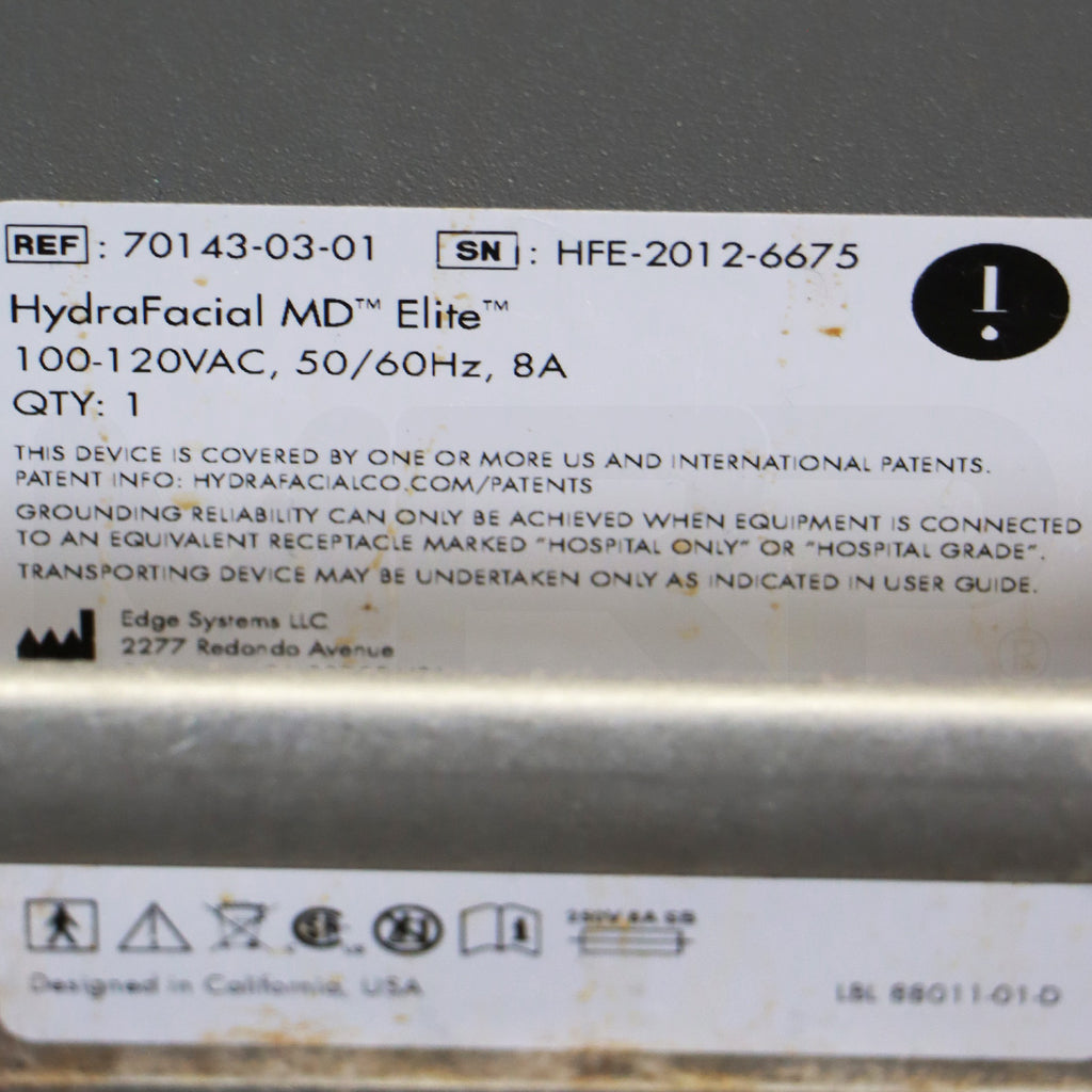 2020 Edge Systems Hydrafacial MD Elite System Serial