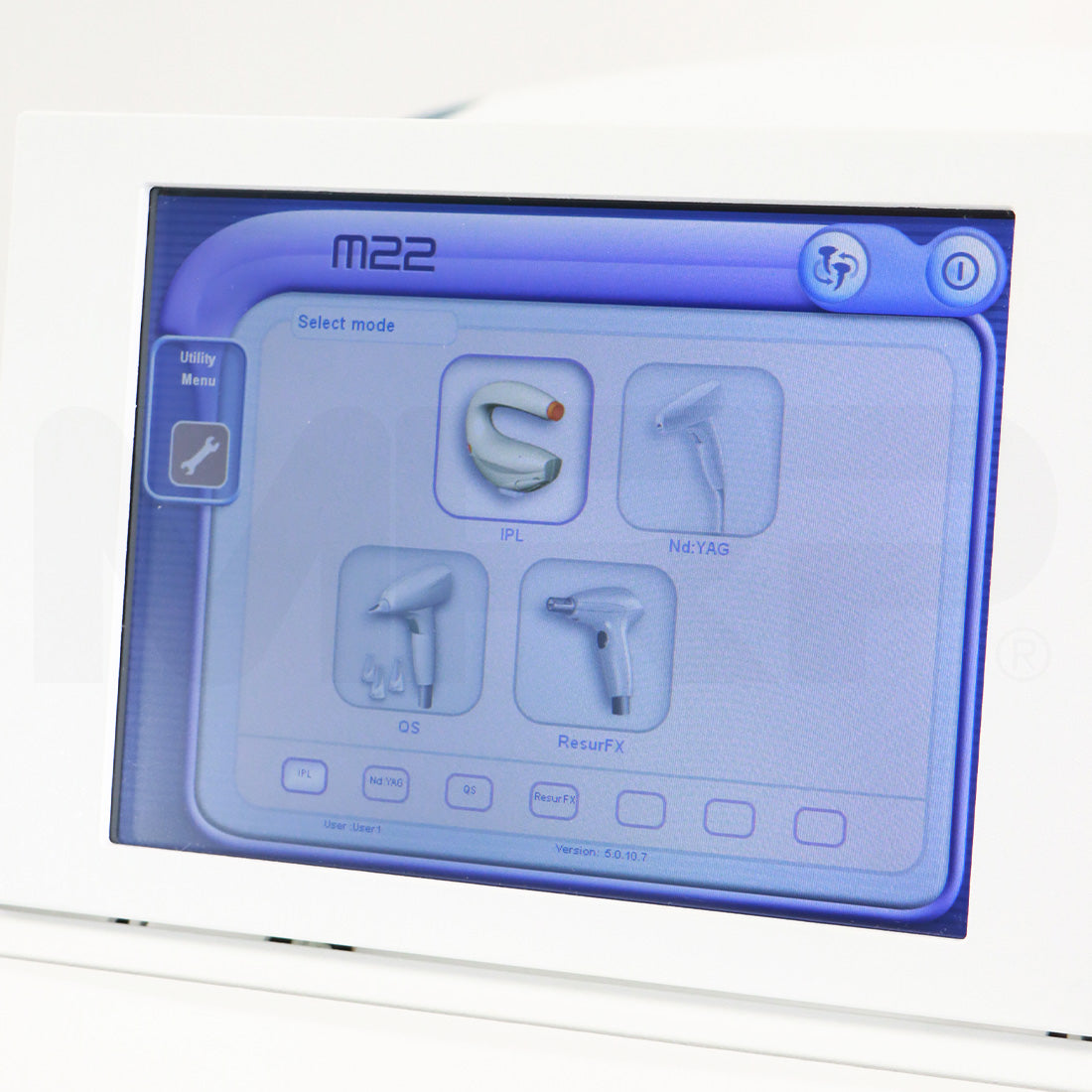 2019 Lumenis M22 System Screen