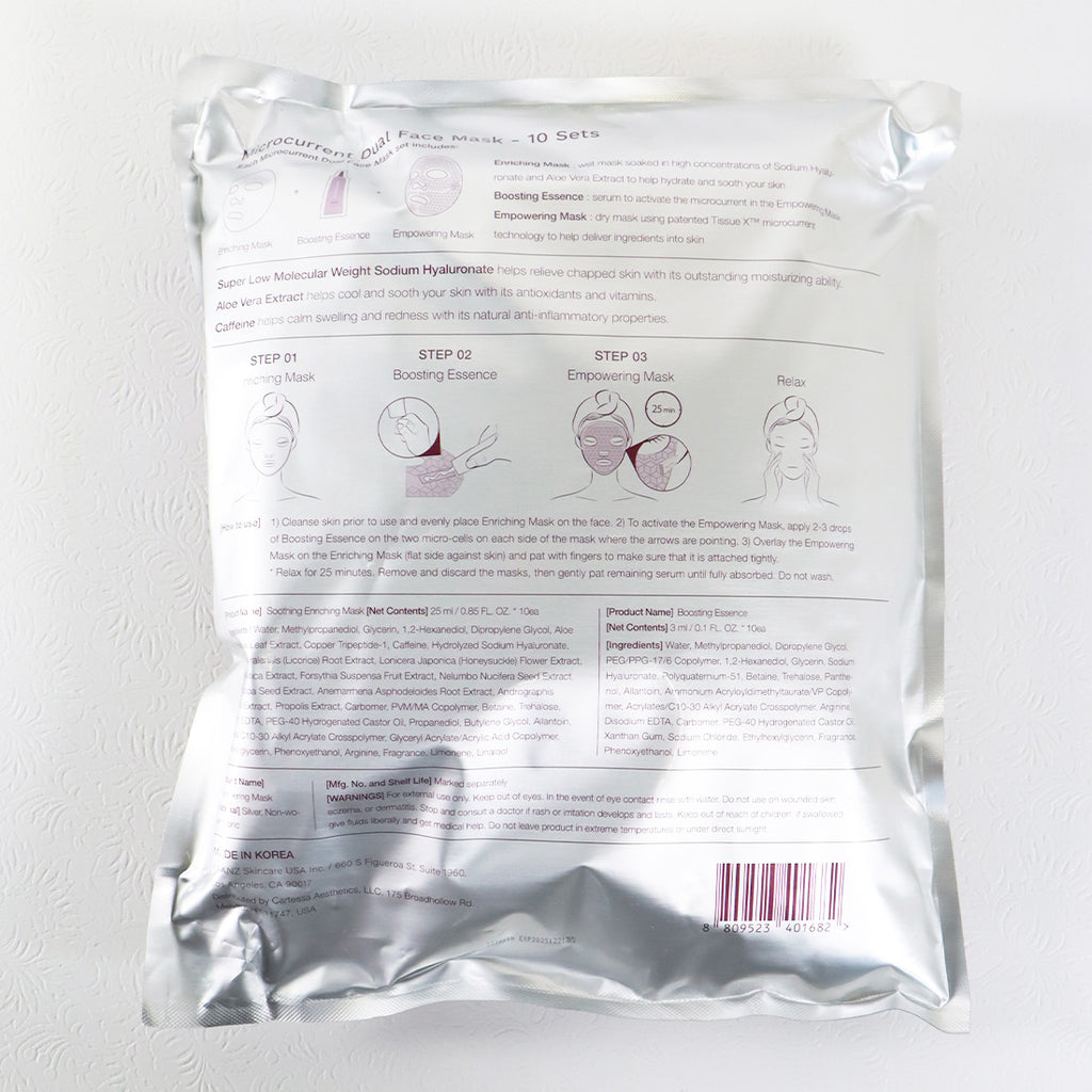 Cartessa Dr. Franz Mircocurrent Dual Face Mask Soothing Mask Set x10